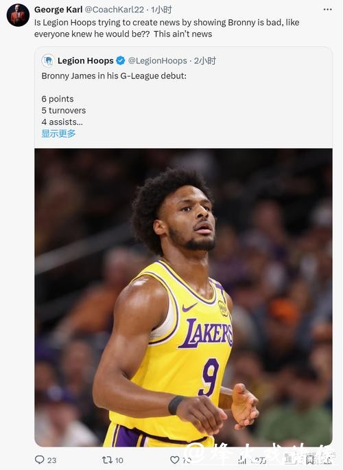 布朗尼发展联盟首秀 9中2贡献6分3板4助5失误